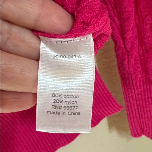 JCPenney Pink Cable Knit Sweater Size PS - Picture 4 of 4